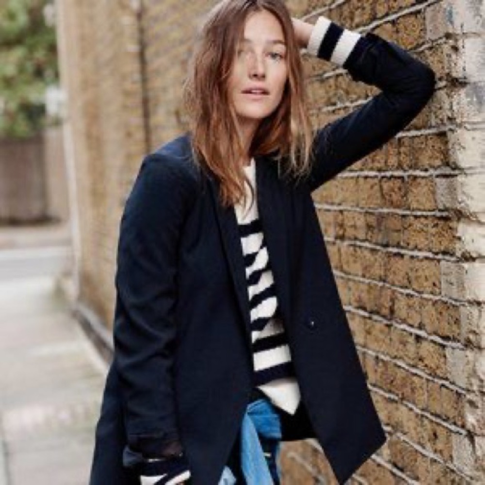 Madewell | navy relaxed blazer 2